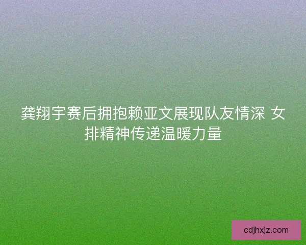 龚翔宇赛后拥抱赖亚文展现队友情深 女排精神传递温暖力量