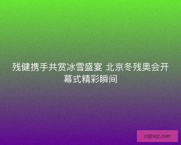 残健携手共赏冰雪盛宴 北京冬残奥会开幕式精彩瞬间 残健携手共赏冰雪盛宴 北京冬残奥会开幕式精彩瞬间